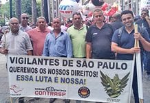 Participamos de protesto em defesa da aposentadoria