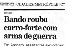 Bandidos usam metralhadora ponto 50 – SindForte mobiliza apoio a vigilantes atacados
