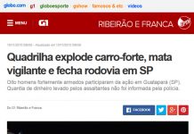 Dia do Chega contra a violência Vamos parar as operações de carro-forte dia 23, em Campinas e Ribeirão