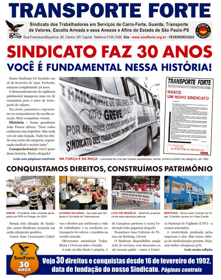 Lideranças do sindicalismo parabenizam o SindForte