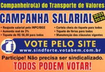COMEÇA A CAMPANHA SALARIAL NO TRANSPORTE DE VALORES. PARTICIPE!