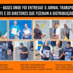 Diretores distribuem jornal do Sindicato em todo Estado