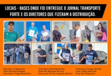 Diretores distribuem jornal do Sindicato em todo Estado
